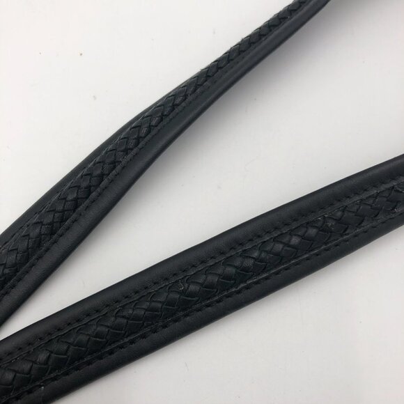 COLE HAAN Bethany Weave Bucket Hobo Black Leather Bag - Picture 3 of 8